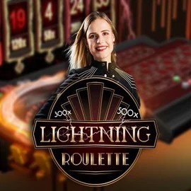 Lightning Roulette logo by Evolution at Hugo Casino