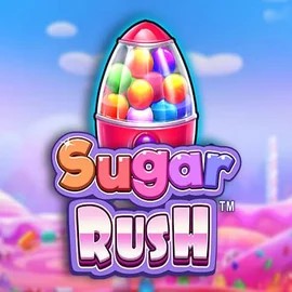Sugar Rush logo by Pragmatic Play at Hugo Casino