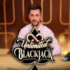Unlimited Blackjack online game logo by Ezugi on hugoscasino.at